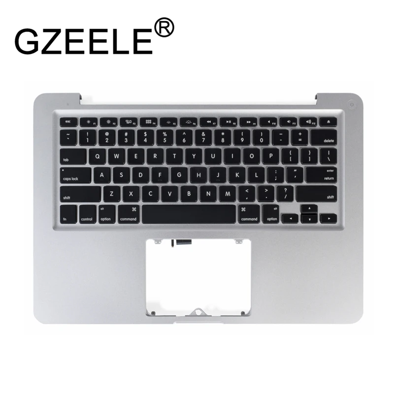 

GZEELE New Top Case & Keyboard for Macbook Pro 13" A1278 Early 2011 - Mid 2012 palmrest upper cover KB bezel laptop replacement