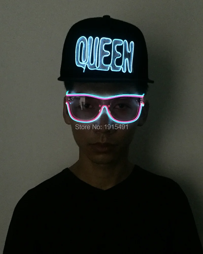 Неоновые светодиодные лампы 10 цветов светящиеся 3D с надписью Queen для пары шапка