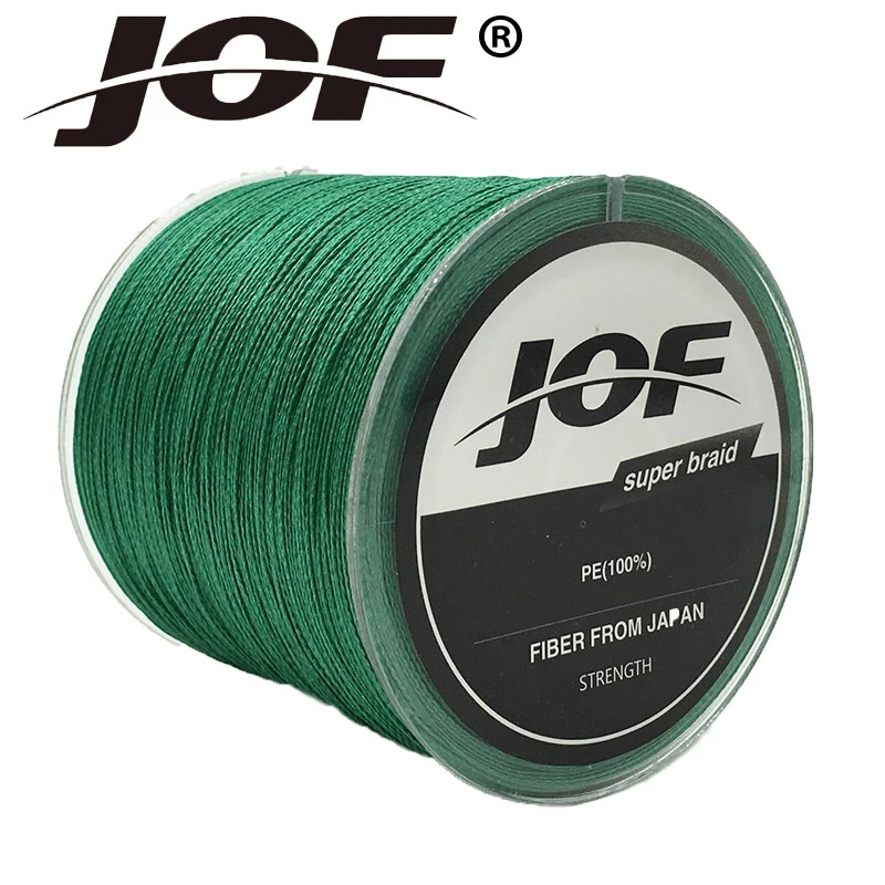 JOF 4 Strands 100M PE Braided Fishing Line Multifilament Fishing Line Wire Gray/Yellow/Blue/Green/Orange/ Rose Red 8-100LB