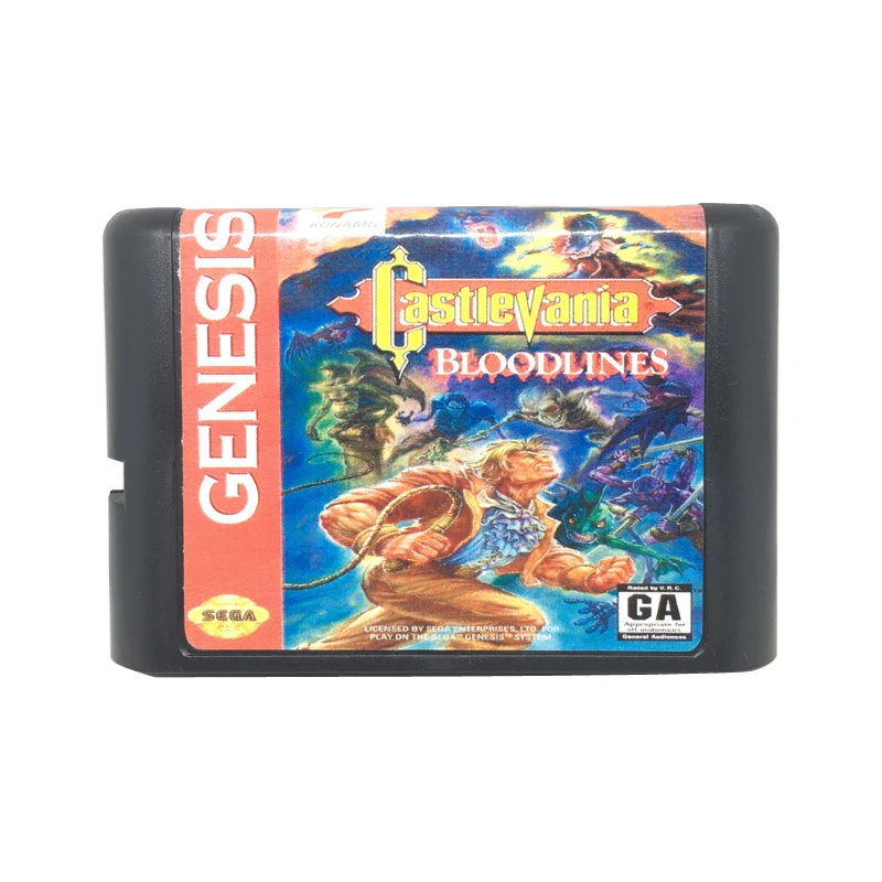 Картриджи для игр Castlevania bloodlines 16 битные игровые картриджи Sega Mega Drive / Genesis System