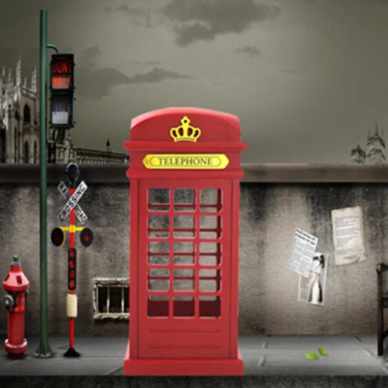 Venda de Poupança de Energia Cabine de Telefone Lâmpada de Mesa de Cabeceira Retro Londres Noturna Bateria Dupla-uso Led Luz Usb 9 High Quality night light