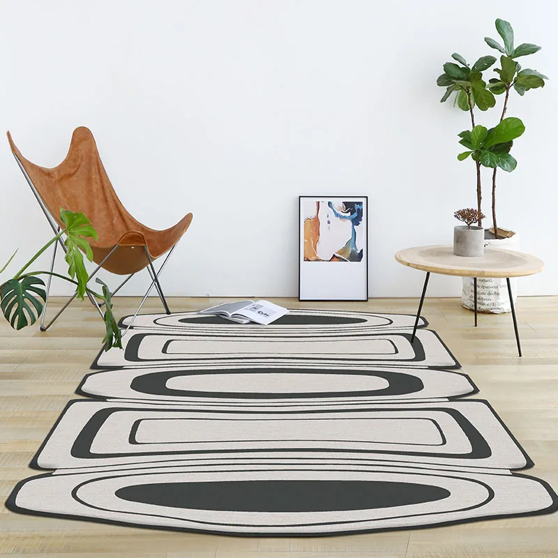 

Post modern abstract geometric office rug , big size art living room carpet , home decoration bedside floor mat