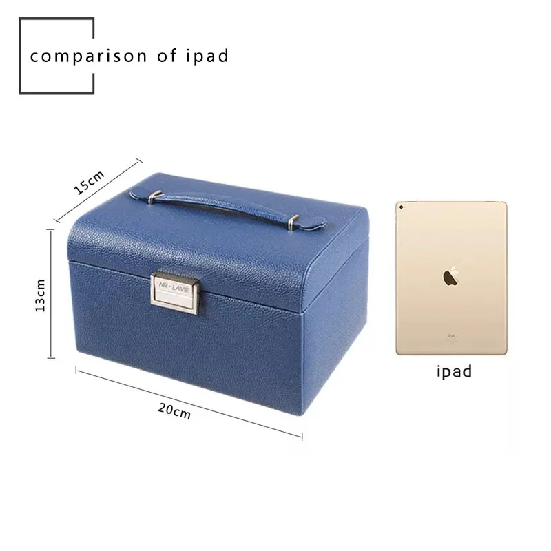 

Candy colors Princess Leather Jewlery Storage box Multi functions PU case