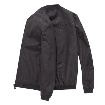

2019 Spring New Men's Bomber Zipper Jacket Male Casual Streetwear stripe Slim Fit Pilot black Coat Men Clothing Plus Size 4XL