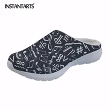 INSTANTARTS/мужские летние сандалии; дышащие сетчатые тапочки; легкая мужская обувь без застежки; пляжная обувь с принтом «Музыка»