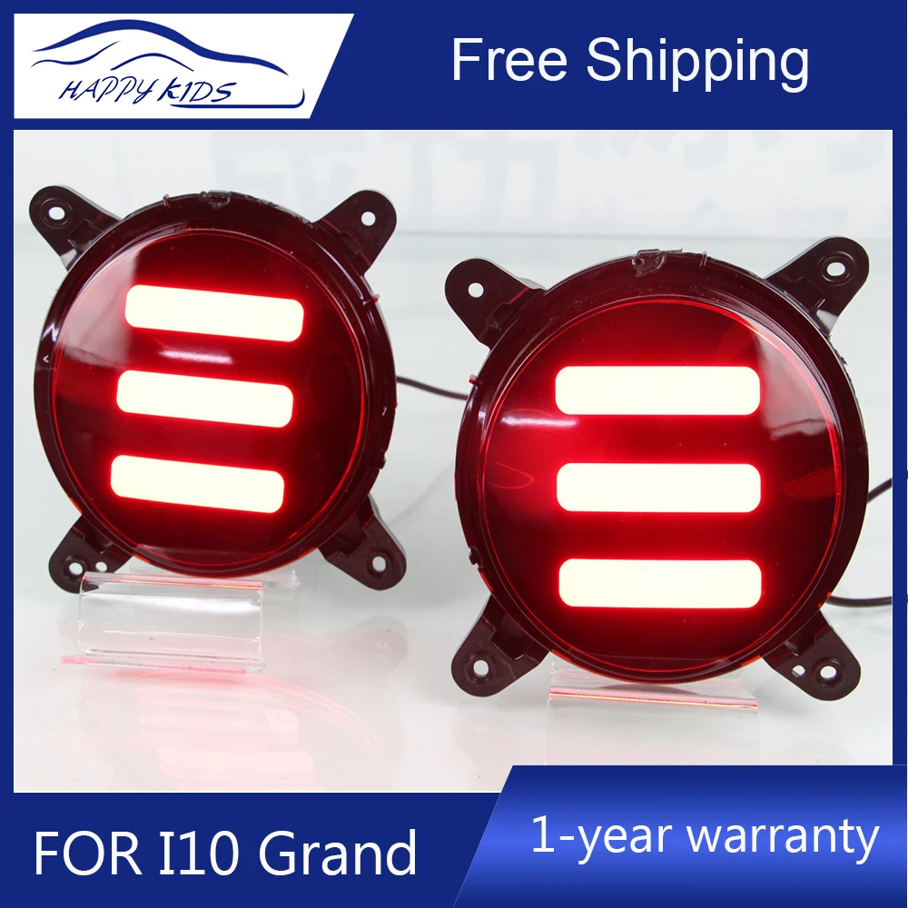 

Car styling LED Bumper Lights For Hyundai I10 Grand 2017-2018 Reflector Bumper Lamp brake Light Driving light signal Light