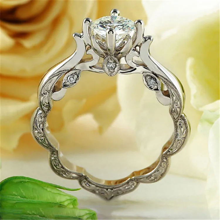 Модное обручальное кольцо для женщин, ювелирные изделия, серебро, циркон, классика, для рождественской вечеринки, свадебные кольца, ювелирные изделия дружбы, подарки