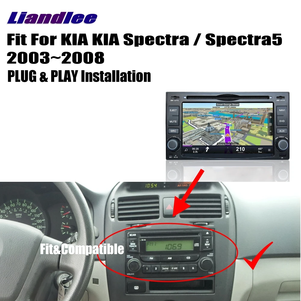 Best Liandlee For KIA Cerato / Spectra / Spectra5 2003~2008 Android Car Radio CD DVD Player GPS Navi Navigation Maps Camera OBD TV 3