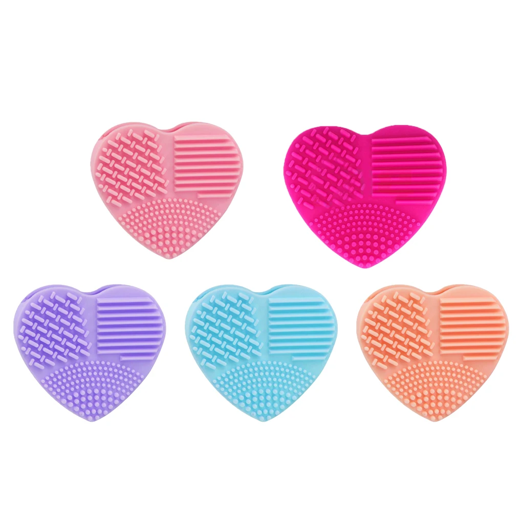 Foundation Makeup Brush Scrubber Board Silicone Makeup Brush Cleaner Pad Make Up Washing Brush Gel Cleaning Mat Hand Tool