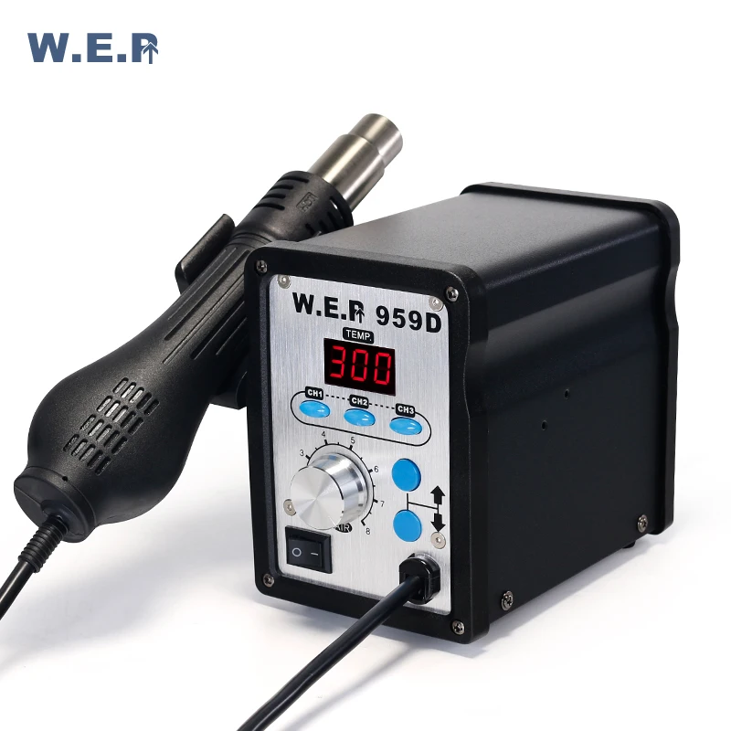 Паяльная станция WEP 858D аппарат для пайки горячим воздухом 959D SMT SMD наладочная