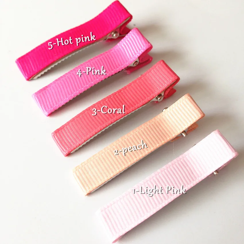 40PCS 32MM Prong Hair Clips Hairclips Covered //Grosgrain Ribbon Craft 4 Kids