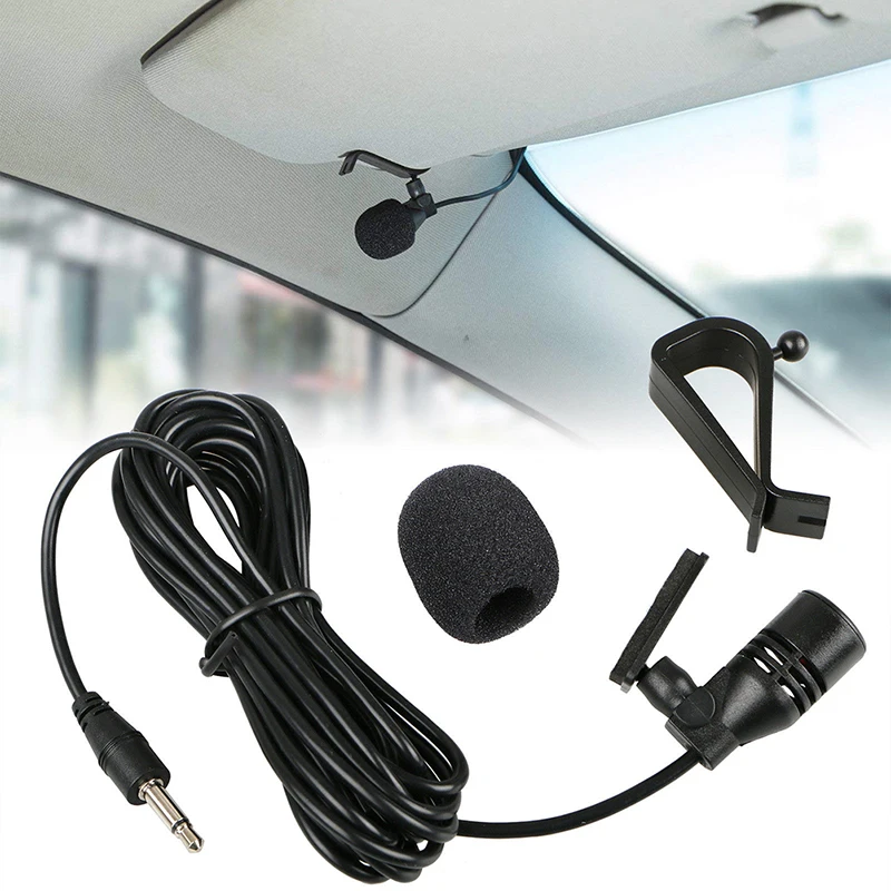 3 м профессиональный автомобильный Аудио Микрофон 3,5 мм зажим разъем микрофона Стерео мини проводной внешний микрофон для авто DVD Радио