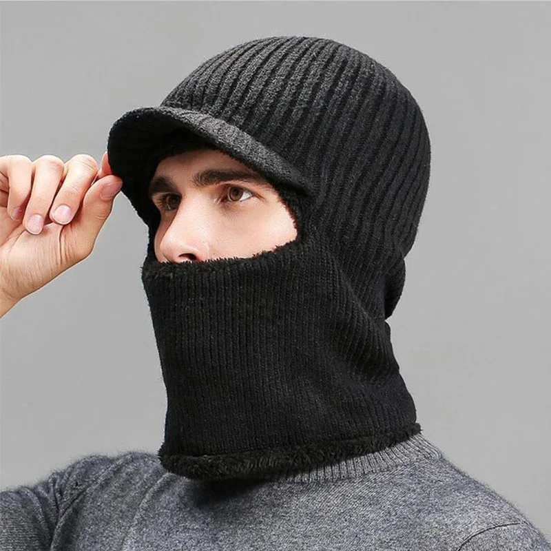 

Hiking Winter Hat Skullies Beanies Hat Winter For Men Women Wool Scarf Cap Sports Face Scarf Mask Fishing Neck Windproof
