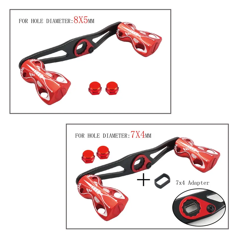JITAI 8*5 مللي متر 7*4 مللي متر Baitcasting الصيد بكرة مقبض مقبض بايتكاست مقبض مع 7*4 مللي متر الجمعية محول التبعي دايوا Shimano