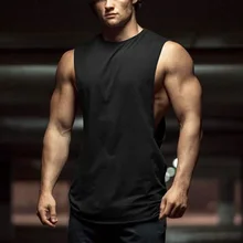 Мужская летняя спортивная майка для фитнеса, модная мужская одежда, свободная дышащая майка без рукавов