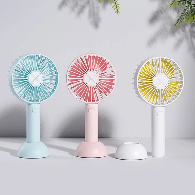 Mini Quieter Handheld Fan Desk Table Personal Fan with USB Rechargeable