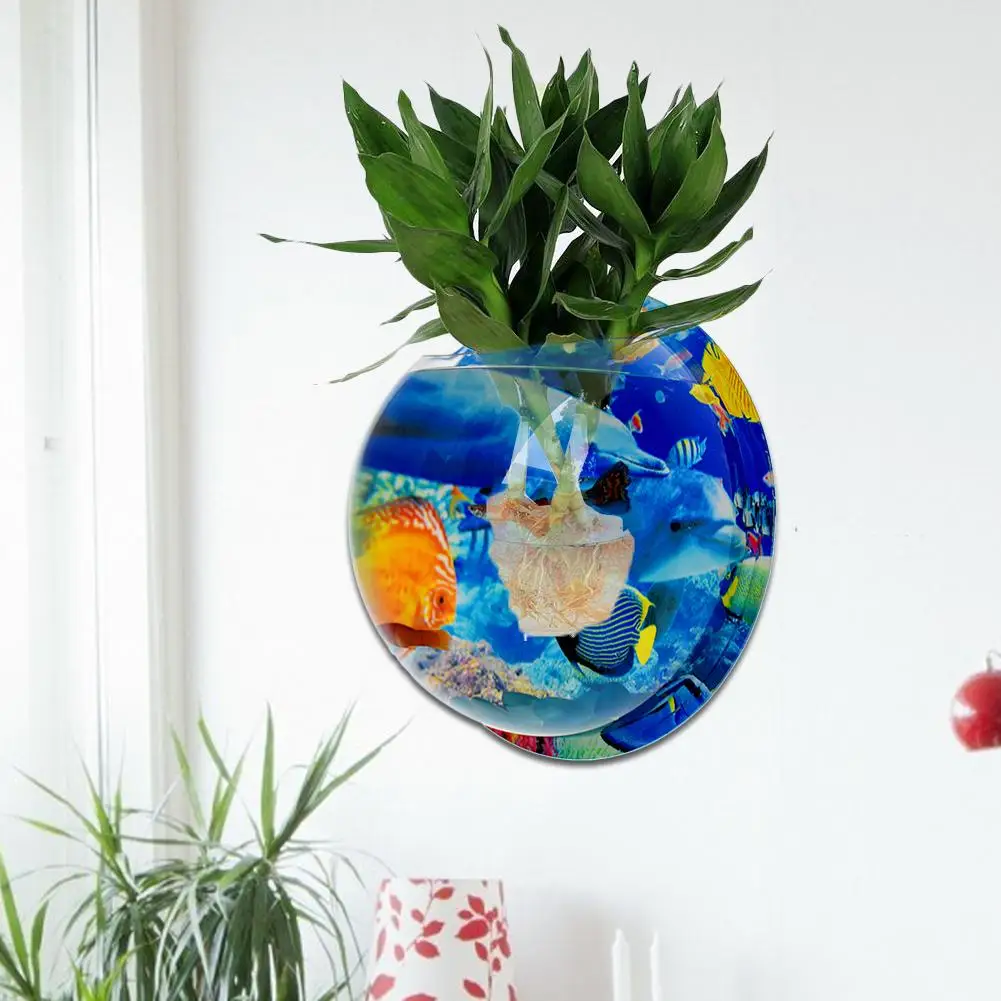 Wall Aquarium Fish Vase Acrylic Hanging l Mount Bowl Fish Pot Bowl Tank Wall Aquarium Fish Vase Acrylic Hanging l Mount Bowl Fish Pot Bowl Tank