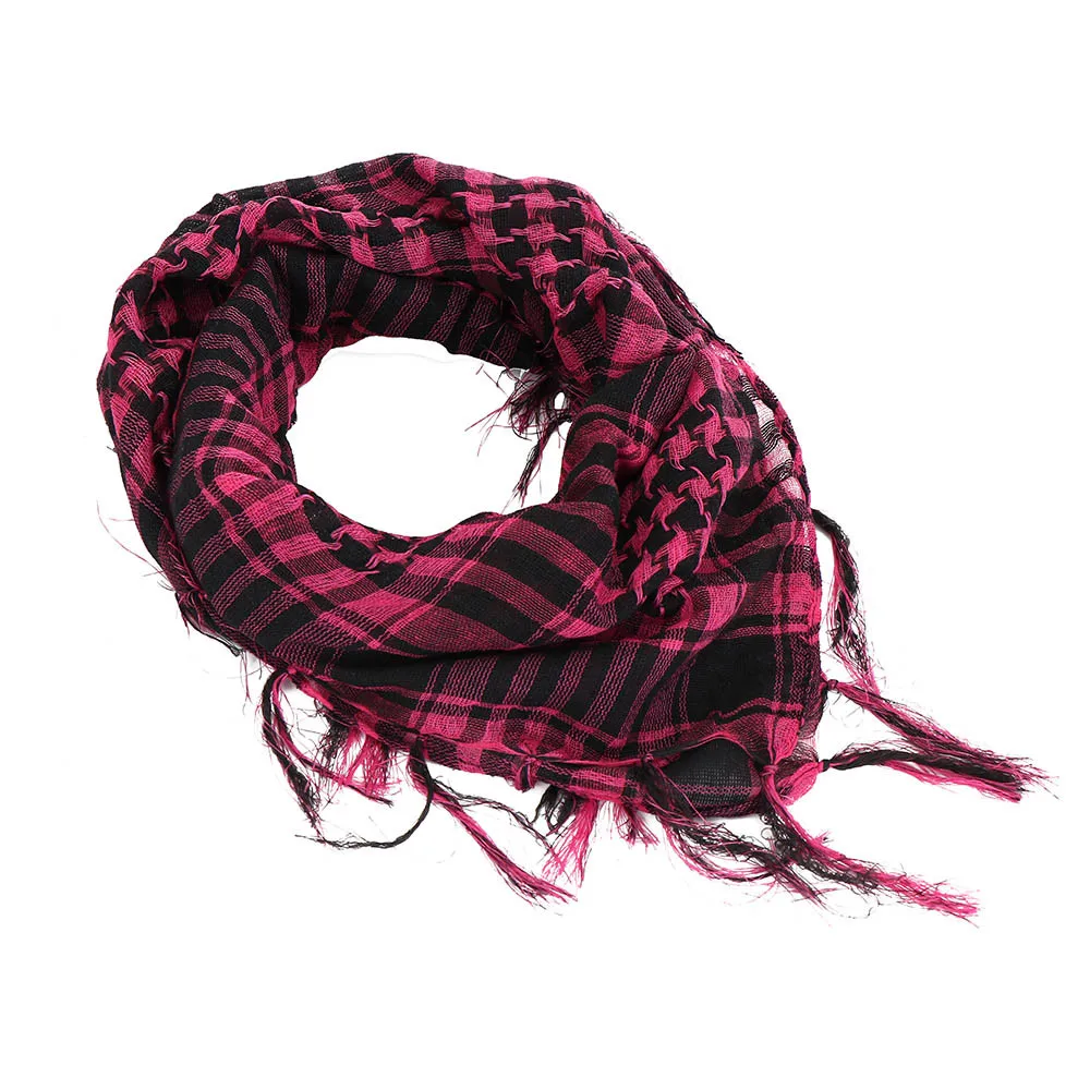 1 шт., унисекс шарфы, модные женские и мужские арабские Шемы Keffiyeh, палестинский шарф, шаль, шарф с кисточками, клетчатый шарф для женщин - Цвет: Hot Pink