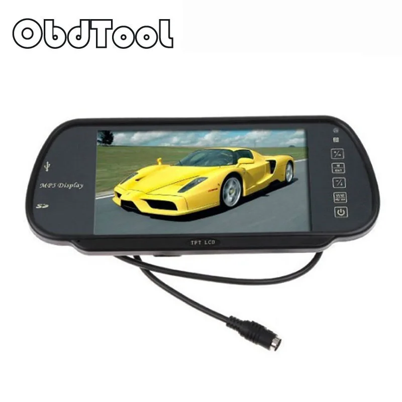 

ObdTooL 7" TFT LcD Display Car Rear View Monitor Parking Rearview System 7 inch for Backup Reverse Camera DVD VCD Auto TV LR10