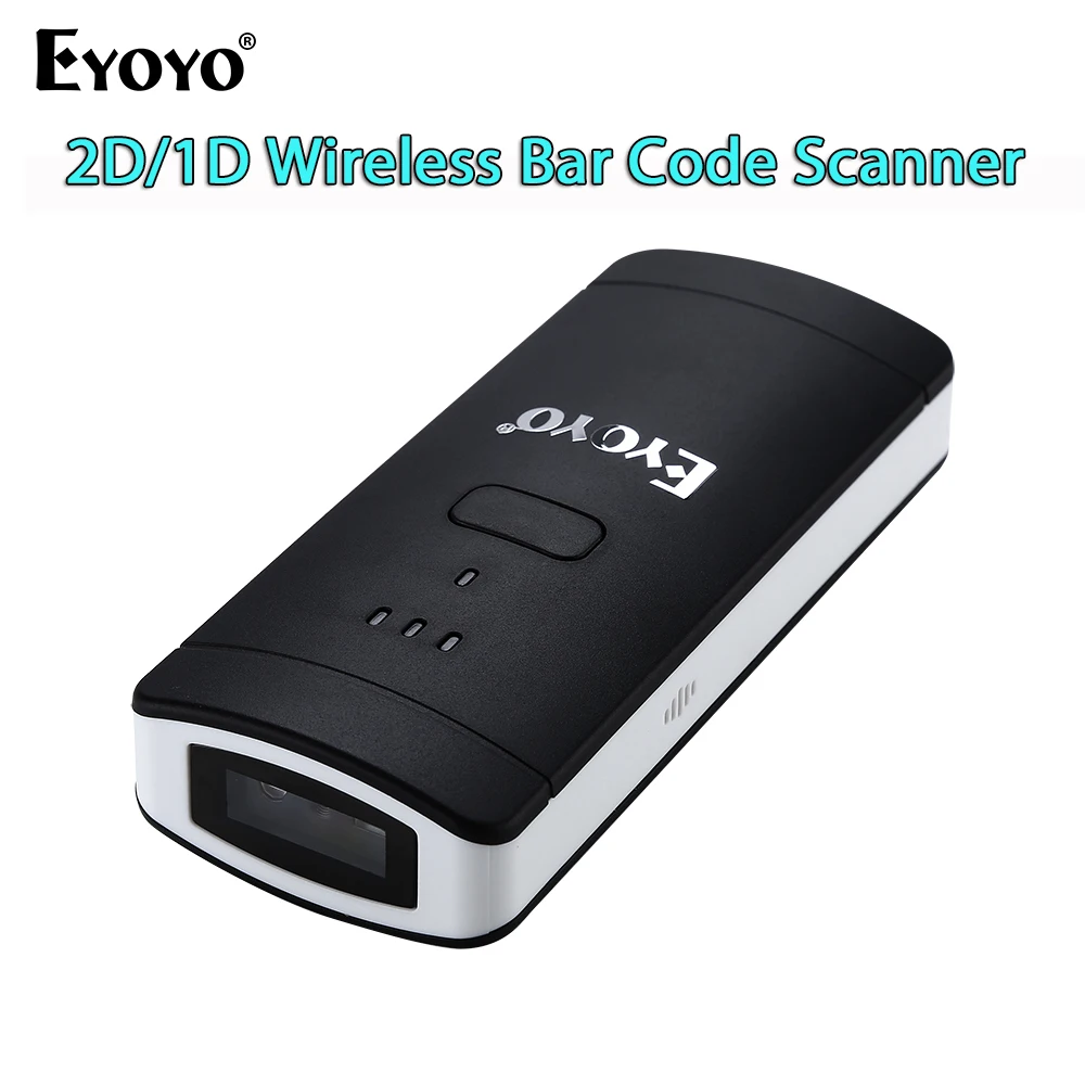 EYOYO EY-002S Mini Pocket 2D Barcode Scanner Wireless Bluetooth QR Code Reader For IOS Andriod MAC Windows PC Computer