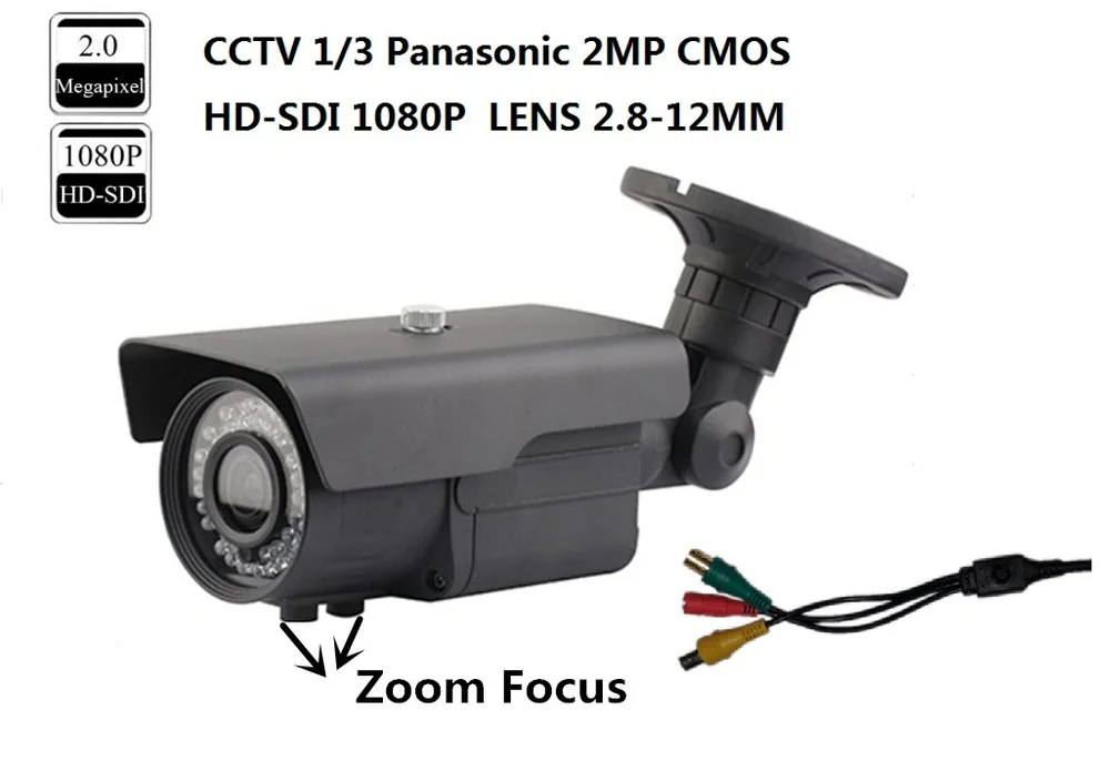 CCTV Panasonic 2MP HD-SDI 1080P Full Zoom Lens 2.8-12mm Outdoor SDI IR Camera