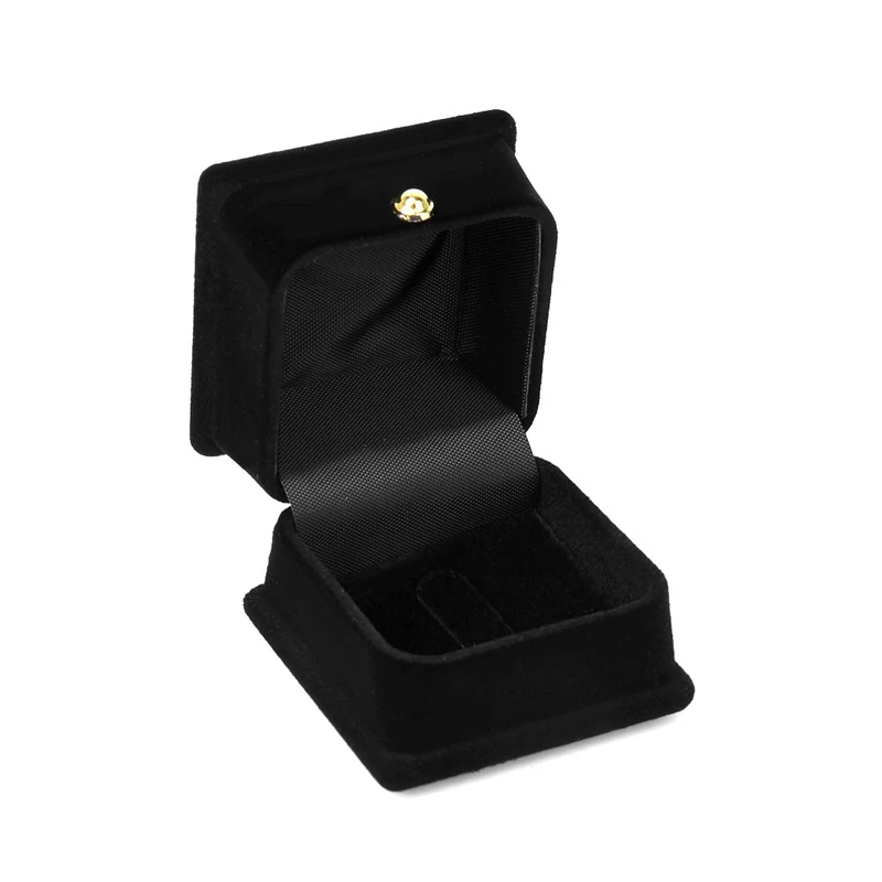 Кольцо коробка для сережек коробка ювелирных изделий Органайзер выставка ювелирных изделий-черный
