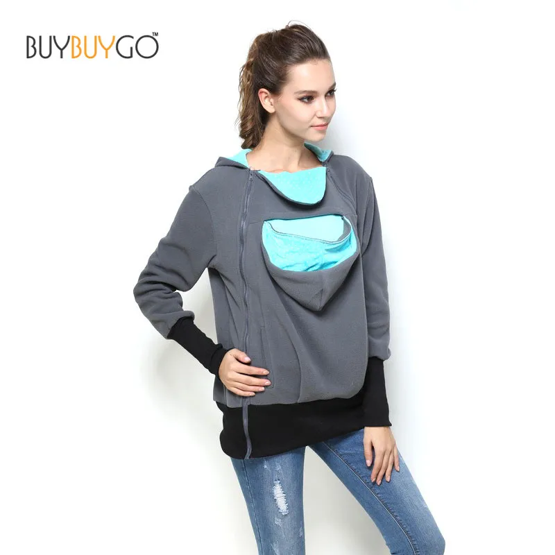 

SALE Maternity Women Baby Carrier Hoodies Sweatshirts Thicken Warm Velvet Cloak Jacket Straps Multi-functional Kangaroo Sweater