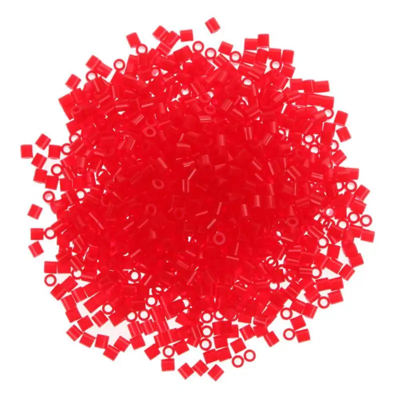 1000 шт. 5 мм EVA для Хама/игрушка из бисера perler Kids Craft DIY ручной работы предохранитель шарик многоцветный творческие Ранние развивающие игрушки для детей - Цвет: Красный