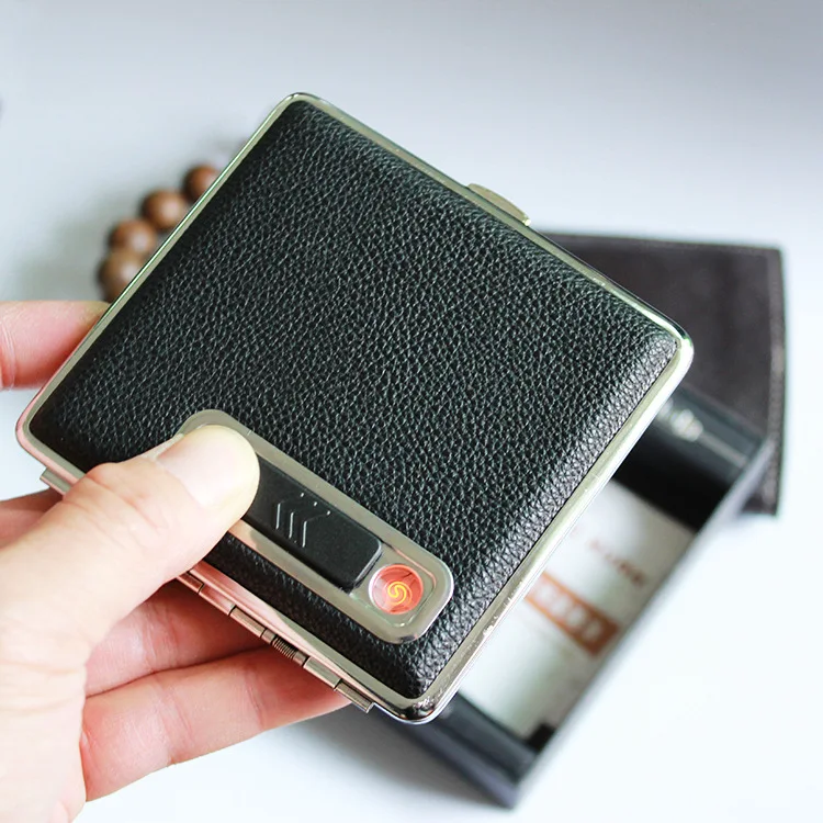 

16 cigarettes box USB Cigarette case with cigar lighter packing : gift box