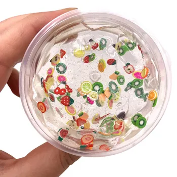 

Transparent Clear Fruit DIY Crystal Color Mud Slime Toys Anti-stress For Children Adults Relaxed Plasticine Rubber Gift Vent j2