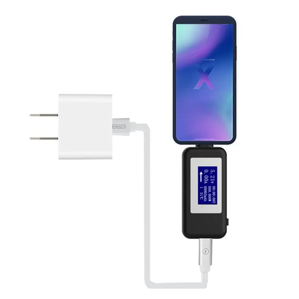 Usb type C Тестер Многофункциональный ЖК цифровой измеритель напряжения тока