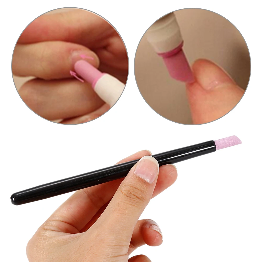 

New 1 Pcs Nail Art Quartz Scrubs Stone Cuticle Remover Stick Pen Spoon Cut Pusher Polish Manicure Pedicure Care Tools