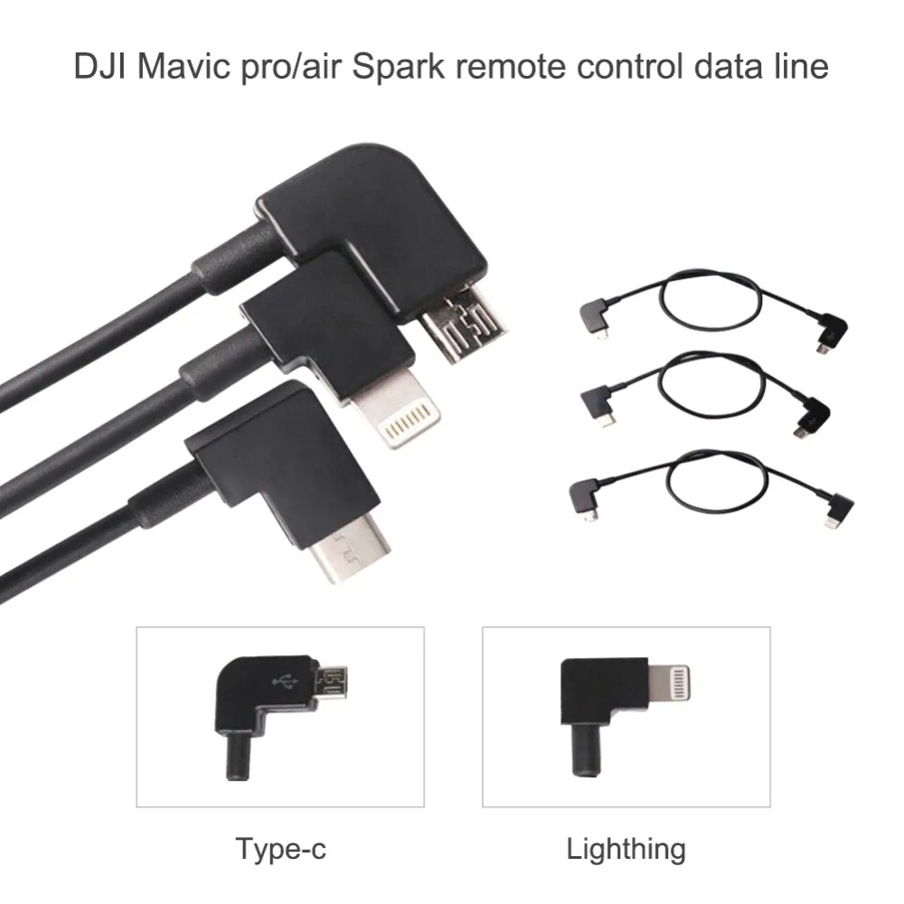 

Micro USB Fit IOS Lighting Type-c OTG Data Cable Line for DJI MAVIC 2/SPARK/MAVIC AIR/PRO Controller/Samsung/iPhone/iPad/Tablets