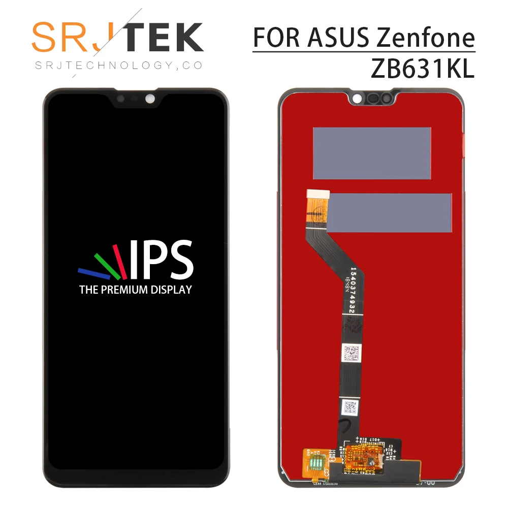 

Srjtek 6.3'' For Asus Zenfone Max Pro M2 ZB630KL LCD Display For Asus ZB631KL Display Screen Touch Digitizer Glass No Frame