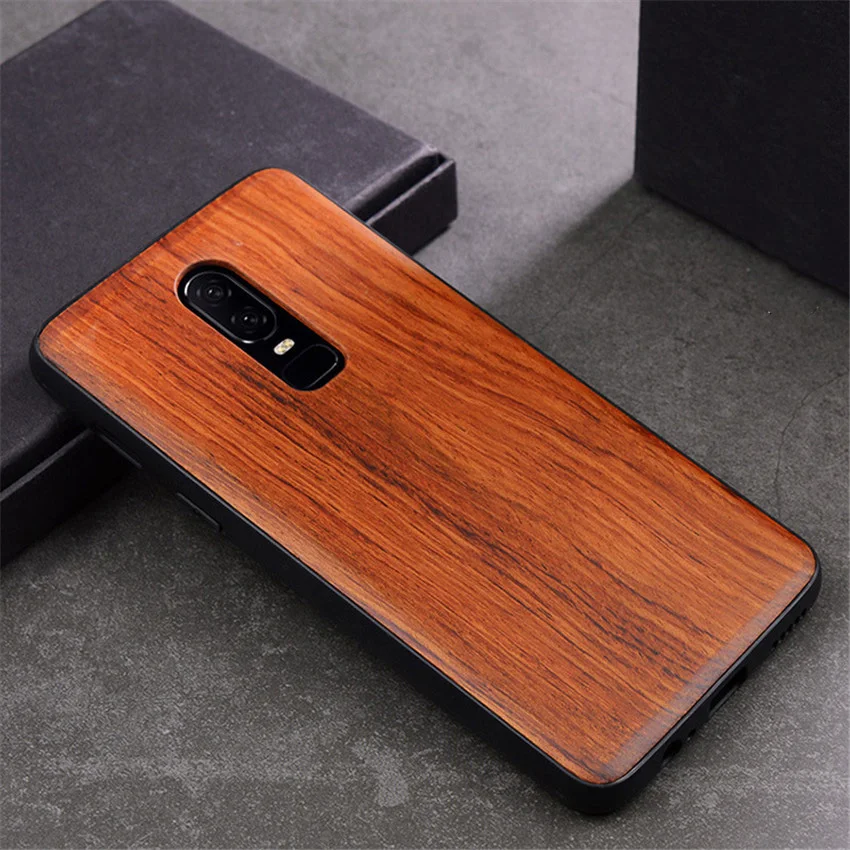 DIY Oneplus 6 Чехол на заказ из натурального дерева funda One plus 6 палисандр ТПУ противоударный чехол для телефона Oneplus6 5t чехол