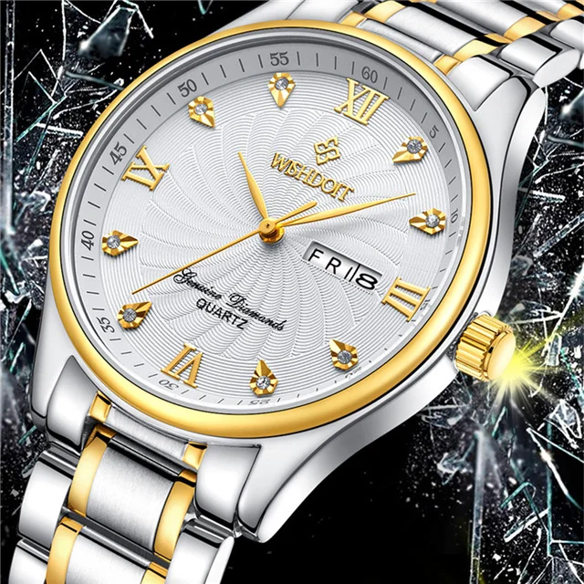 

WISHDOIT Brand Fashion Luxury Watch Men's Casual Stainless Steel XFCS Men Watches Auto Date Waterproof Clock Relogio Masculino