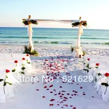 Romantic beach wedding 8’x8′ CP Computer-painted Scenic Photography Background Photo Studio Backdrop DT-11-267