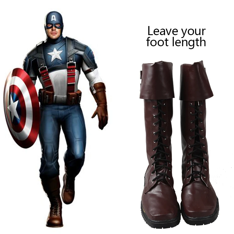 Steve Rogers Cosplay Boots Captain America The First Avenger Shoes