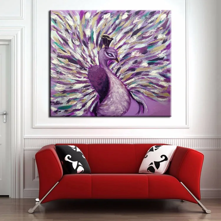 Новый современный абстрактный Wall Art павлин картина маслом на холсте красивое