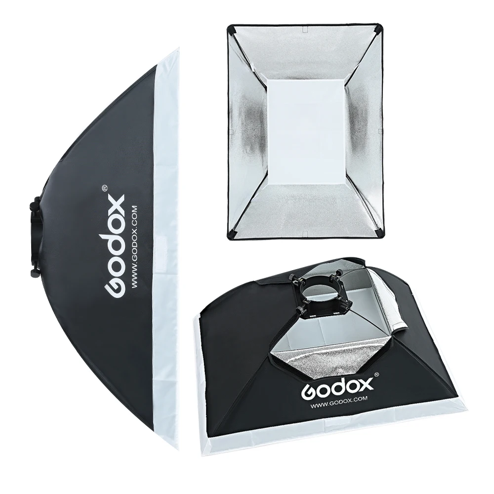 Godox 19," x 27,5"/50*70 см Прямоугольный софтбокс для фотостудии MS50* 70 с универсальным креплением для K-150A/K-180A/300SDI/E250/E300 и т. д