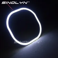 SINOLYN квадратный COB светодиодный ангельские глазки Halo Кольцо DRL/дневные ходовые огни супер яркий белый для квадратного круглого Q5 Замена объектива