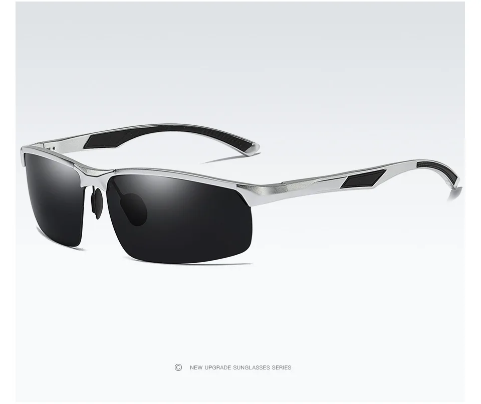 Новые спортивные алюминиево-магниевые поляризованные солнцезащитные очки, очки для верховой езды, солнцезащитные очки, очки для вождения 8001-1 Модные мужские очки