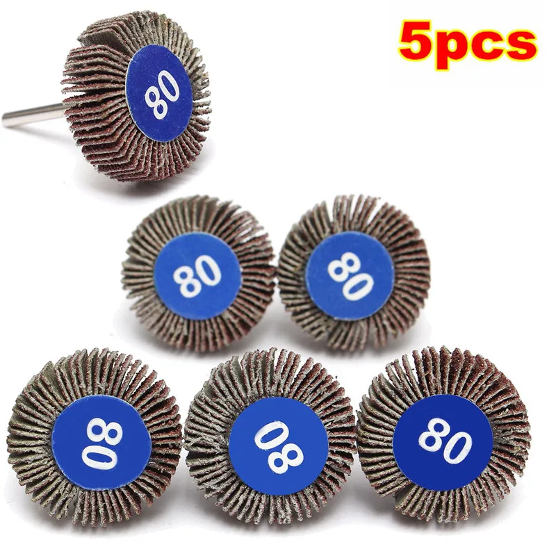 5Pcs/set Sanding Flap Grinding Wheels Sanding Disc Set (80 Grit) With
