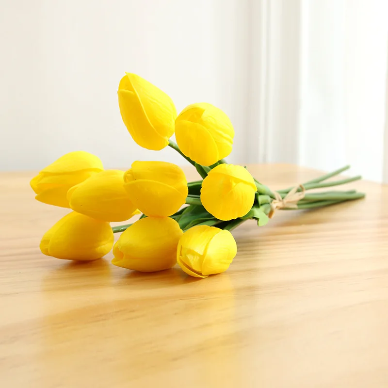 30pcs/lot Tulip Wedding Artificial Flowers High Quality Home Decoration Fake Flowers Leaves kunstbloemen fleur artificielle 30pcs/lot Tulip Wedding Artificial Flowers High Quality Home Decoration Fake Flowers Leaves kunstbloemen fleur artificielle