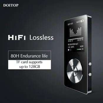 DOITOP HIFI Lossless MP3 Player FM Video E-book Recorder Clock 8GB Sport TF Expansion to 128G 1.8inch TFT Screen MP3 Walkman