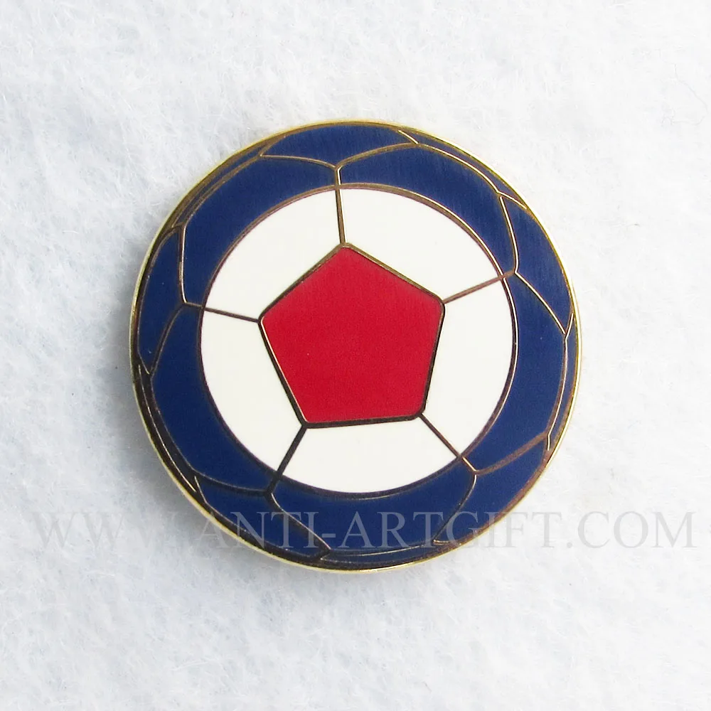 Custom hard enamel Newest sports lapel pins fashion football United