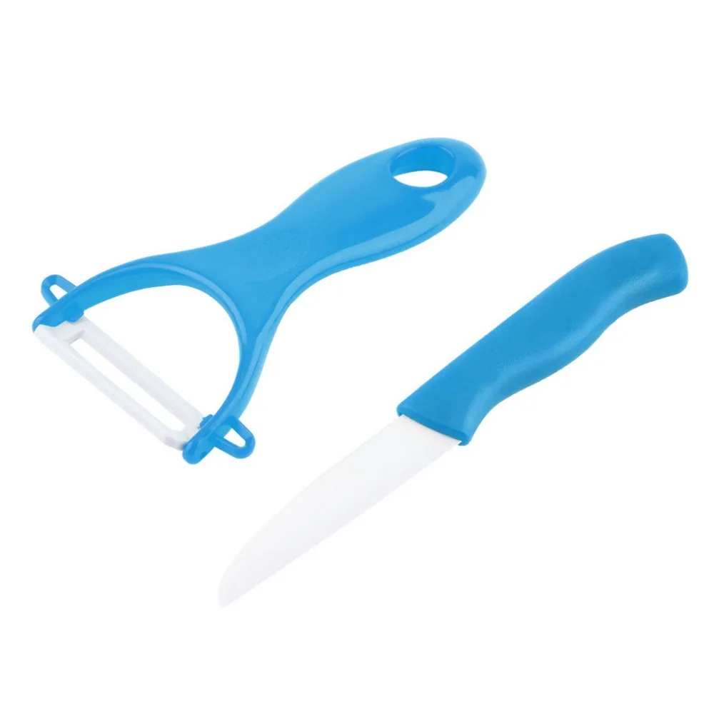 

Non Stick Surface Ceramic (Blade) +ABS (Handle) Nano Kitchen Ceramic Knife Cutlery+Vegetable Fruit Peeler Set Slicer Scrape New