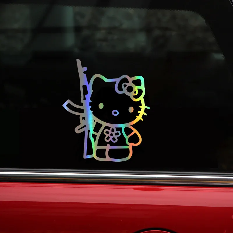 Автомобильная наклейка Hello Kitty винтовка виниловая персональная забавная мода