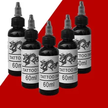 2 унции черные чернила татуировки набор Красота и здоровье чернила 60 мл Черные перманентные чернила макияж, боди-арт пигментная краска аксессуары для татуировки