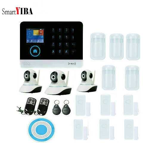 SmartYIBA 3G WIFI DIY умный дом Охранная сигнализация наборы синяя сирена датчик двери